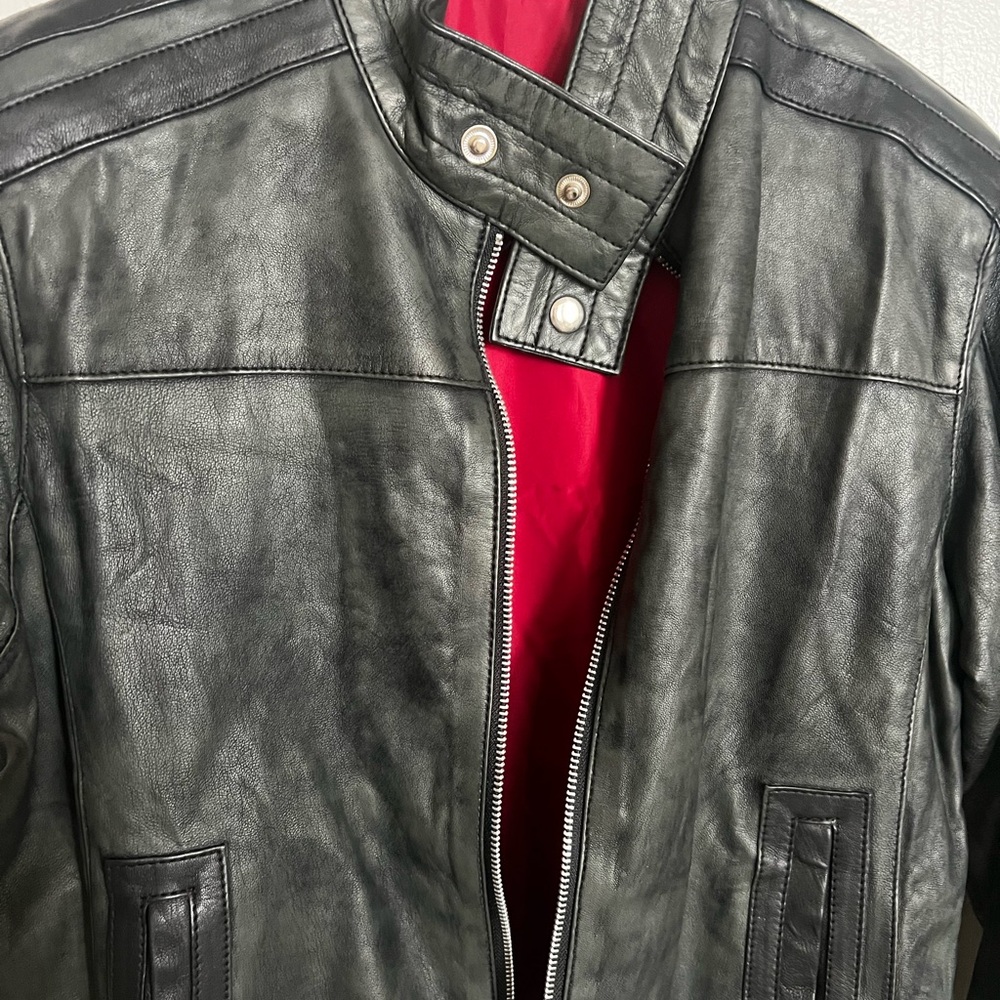 The Leather city Green Real Leather Jacket size M